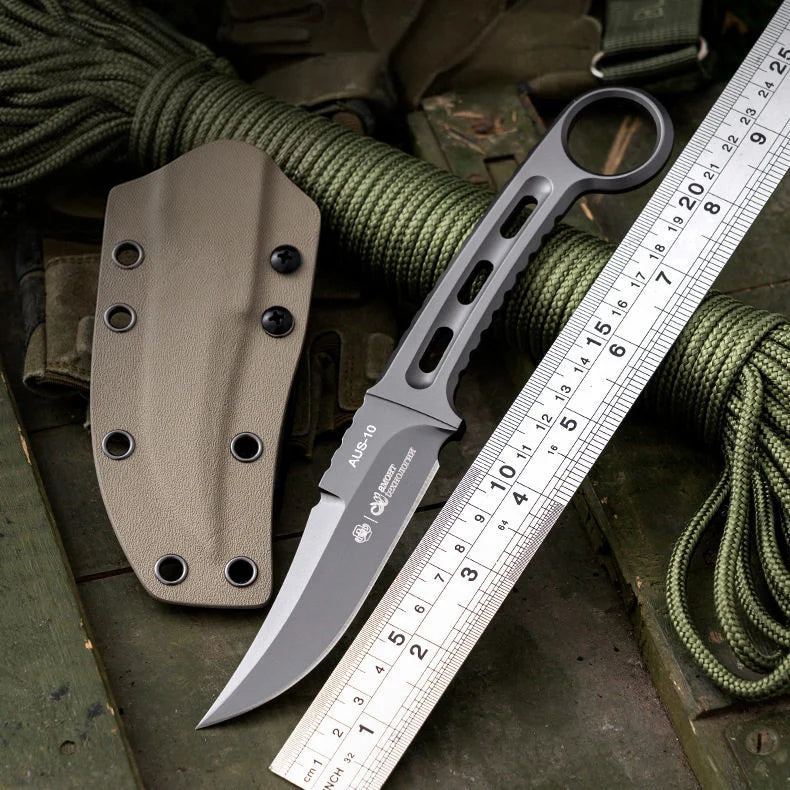 Assassin Fixed Blade Knife – AUS-10 Full-Tang EDC Outdoor Tactical Knife