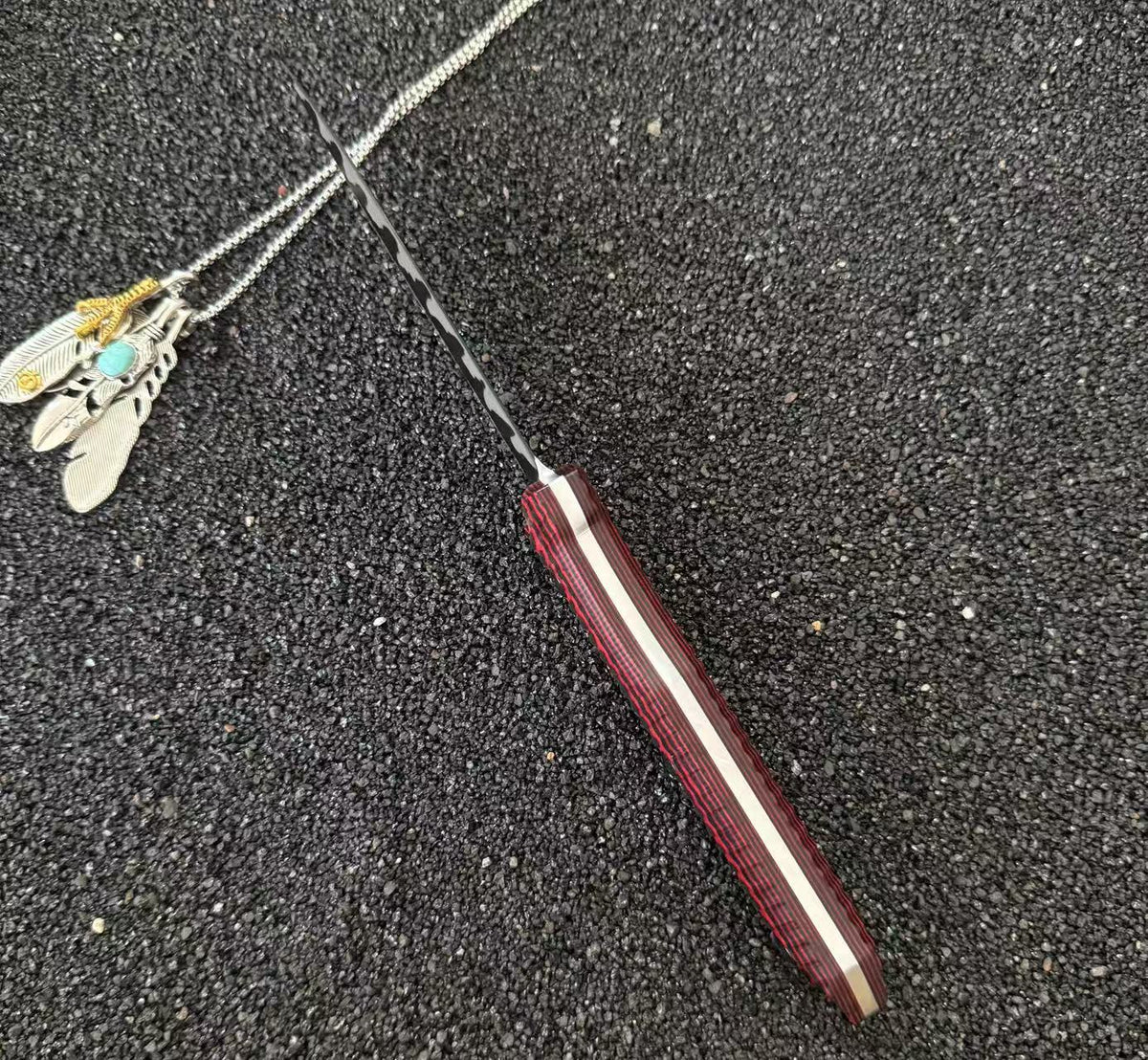 Crimson Snake:Camping & Survival Full-Tang Fixed Blade EDC Knife