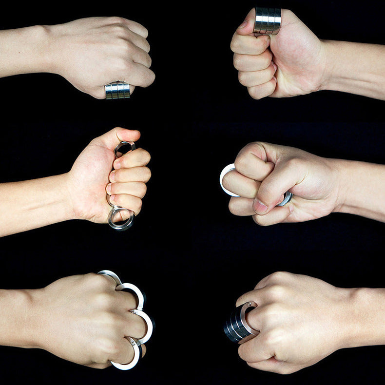 ZINC ALLOY FOLDING BRASS KNUCKLES SELF-DEFENSE TOOL
