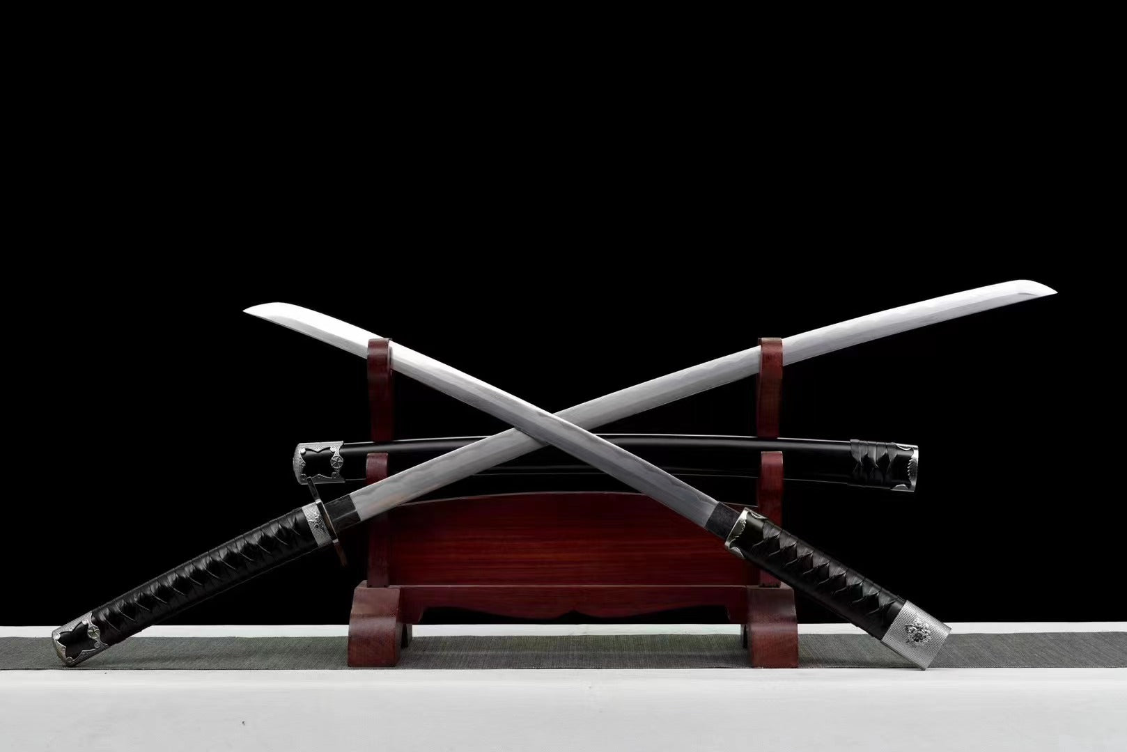 Two swords in one sheath , Handmade Manganese Steel Full Tang Real