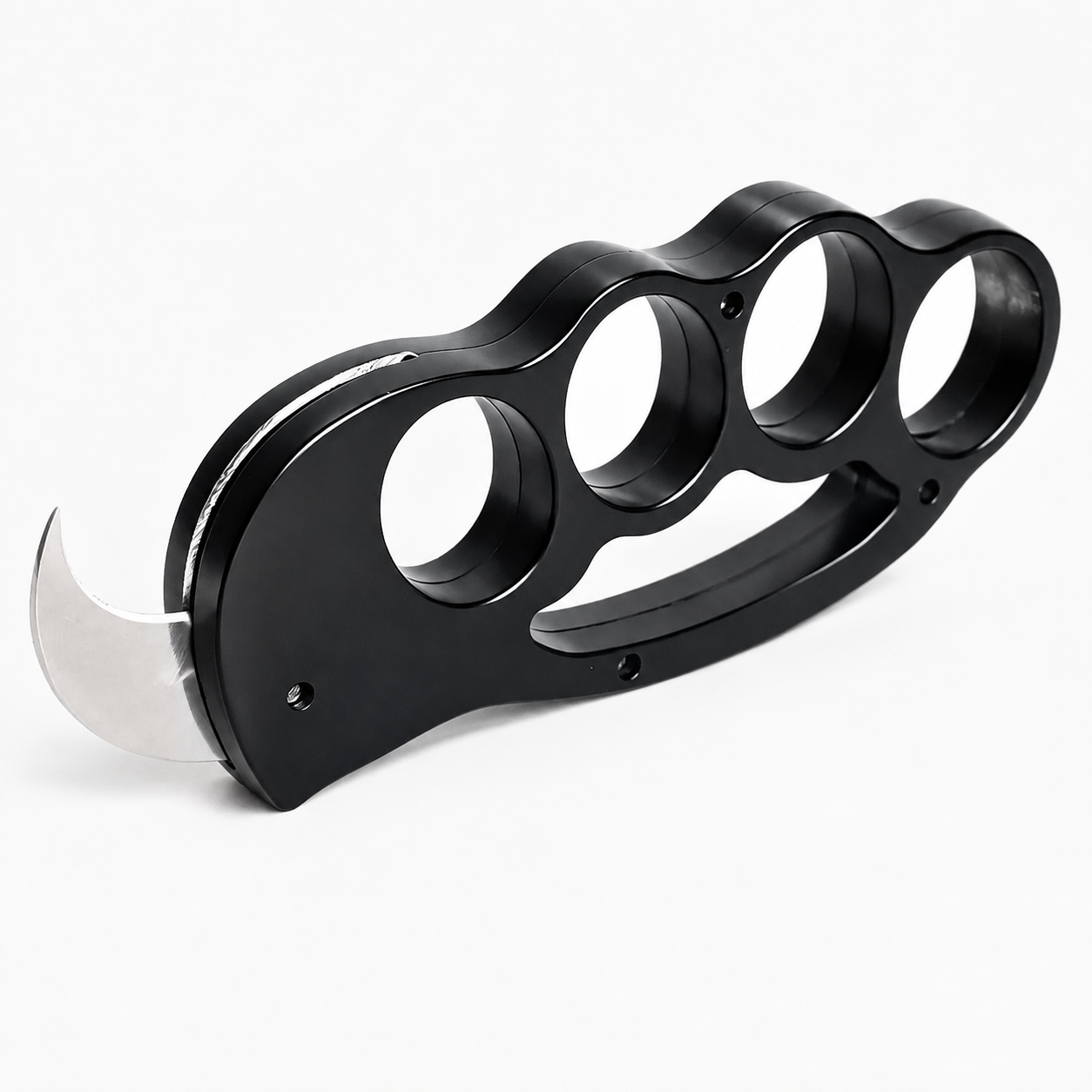 Brass Knuckles with Switchbalde Karambit Knife