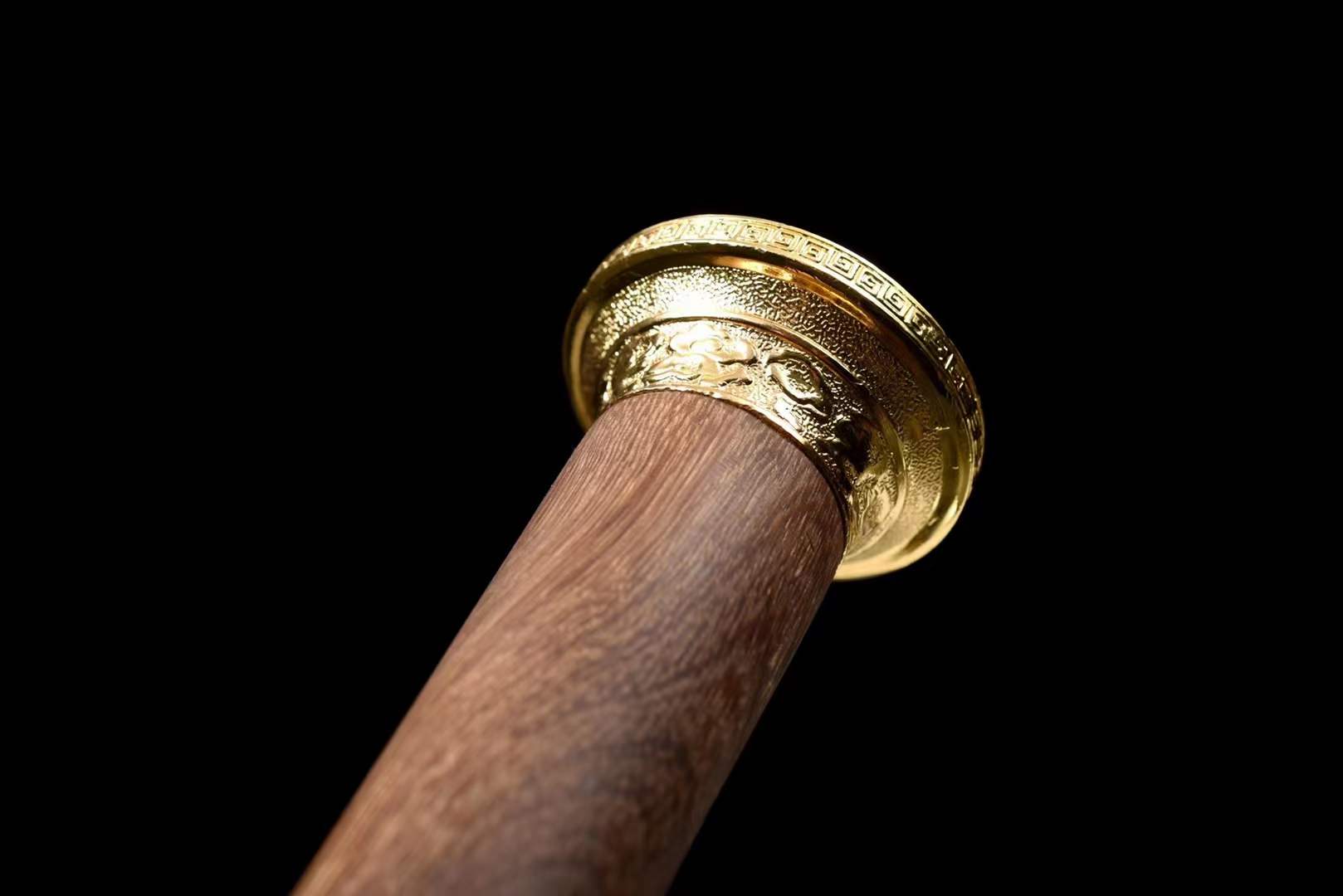 Dragon Pattern Alloy Gold Stainless Steel Cane Sword-BK08