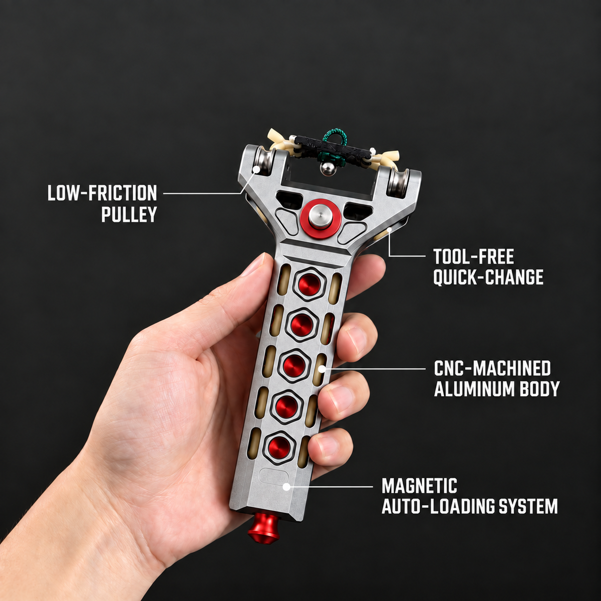 G5 Semi-Auto Skeletonized CNC Aluminum Slingshot