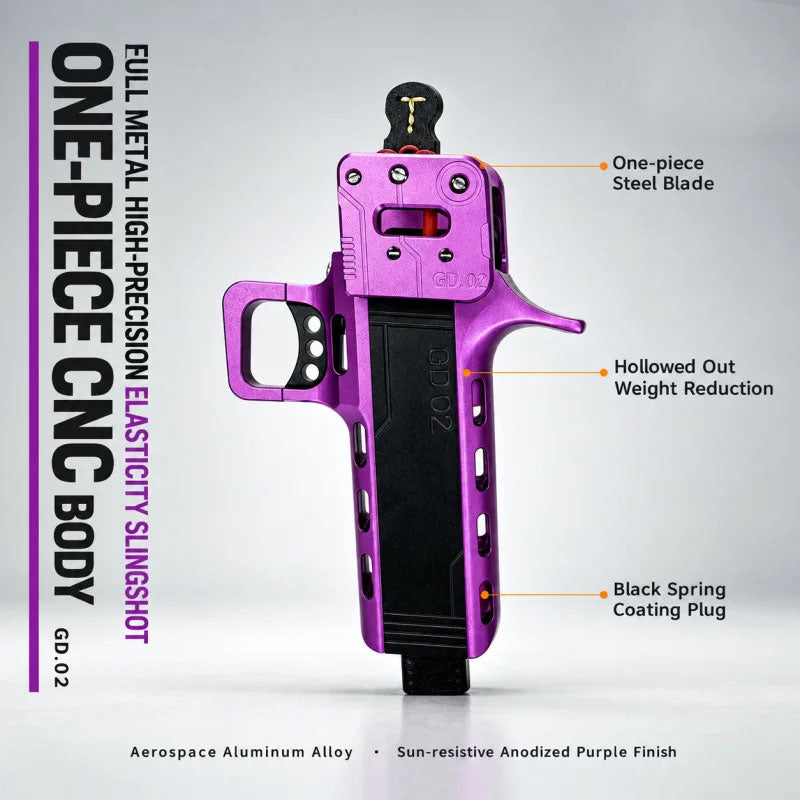 GD02 Mini Purple Slingshot Magazine CNC Aluminum Alloy