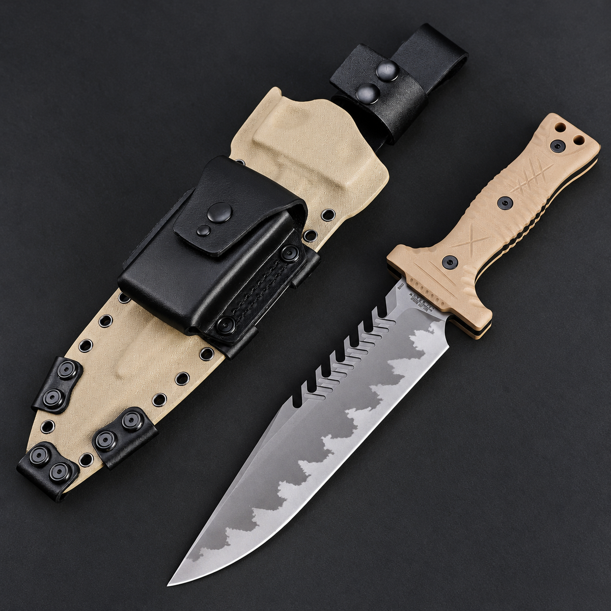 M-22 Desert Z-Wear PM Fixed Blade Knife