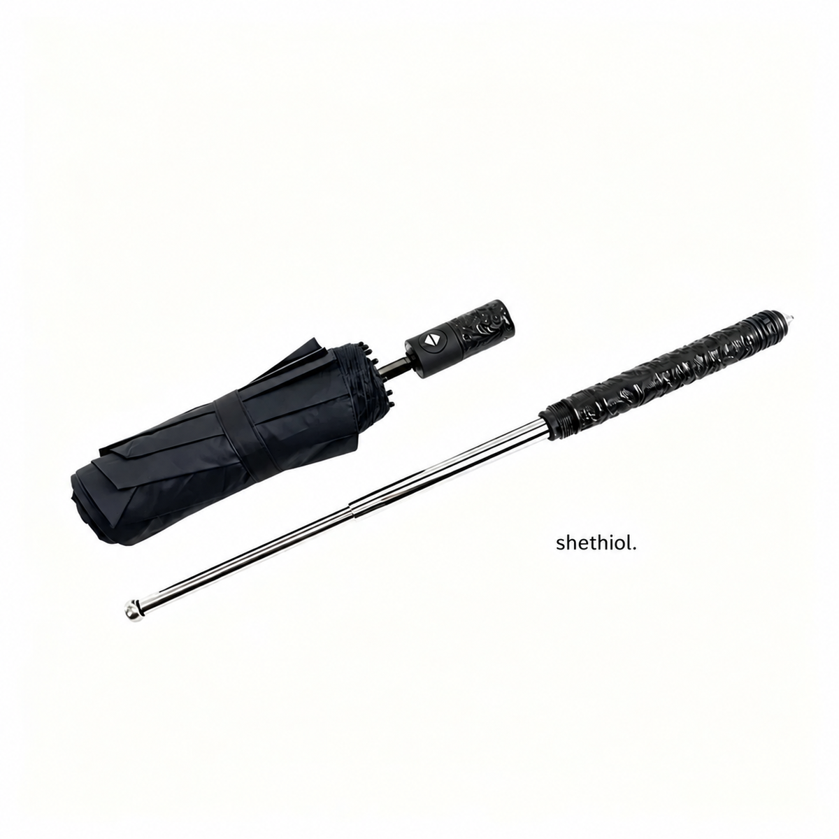 Mult Funtional Umbrella inside Extendable Baton Defensive