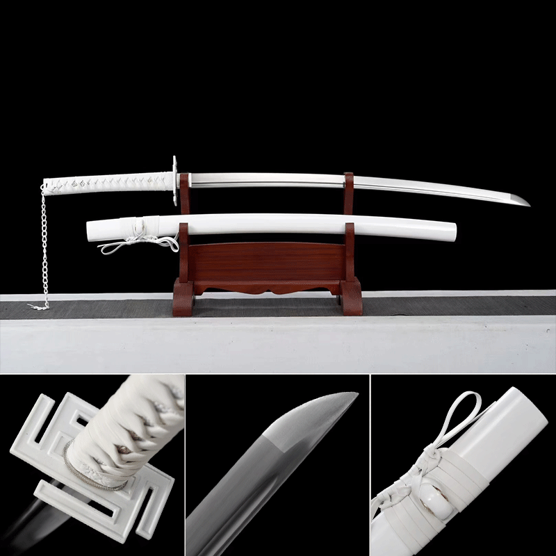 boxkatana Hand Forged Anime Bleach Ichigo Bankai Sword Tensa Zangetsu Hand Polished Spring Steel