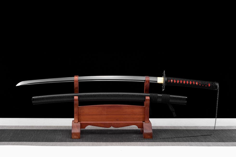 boxkatana Hand Forged Anime Bleach Ichigo Bankai Sword Tensa Zangetsu Hand Polished Spring Steel Black Blade