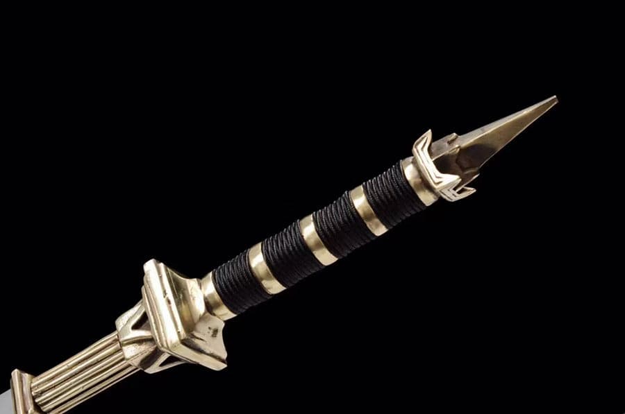 boxkatana Hand Forged Detective Dee Sword breaker Pattern Steel Baked Blue