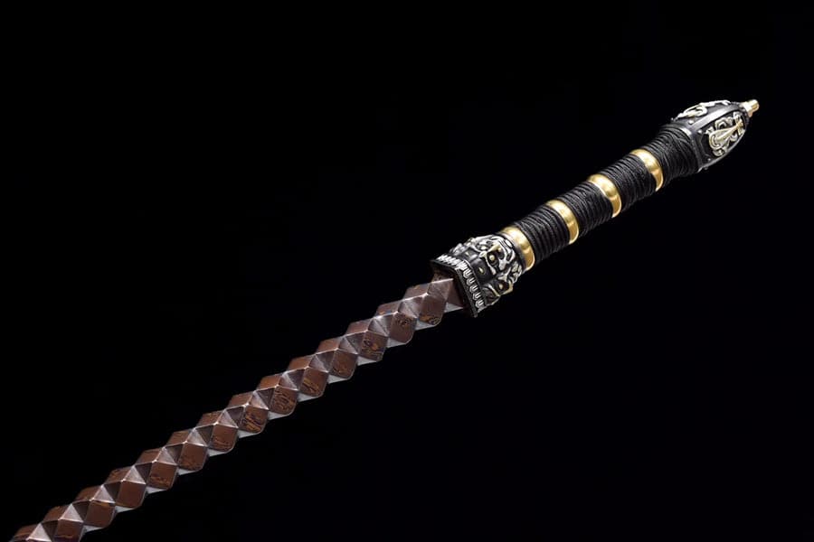boxkatana Hand Forged Gold Steel Sword breaker Damascus Steel