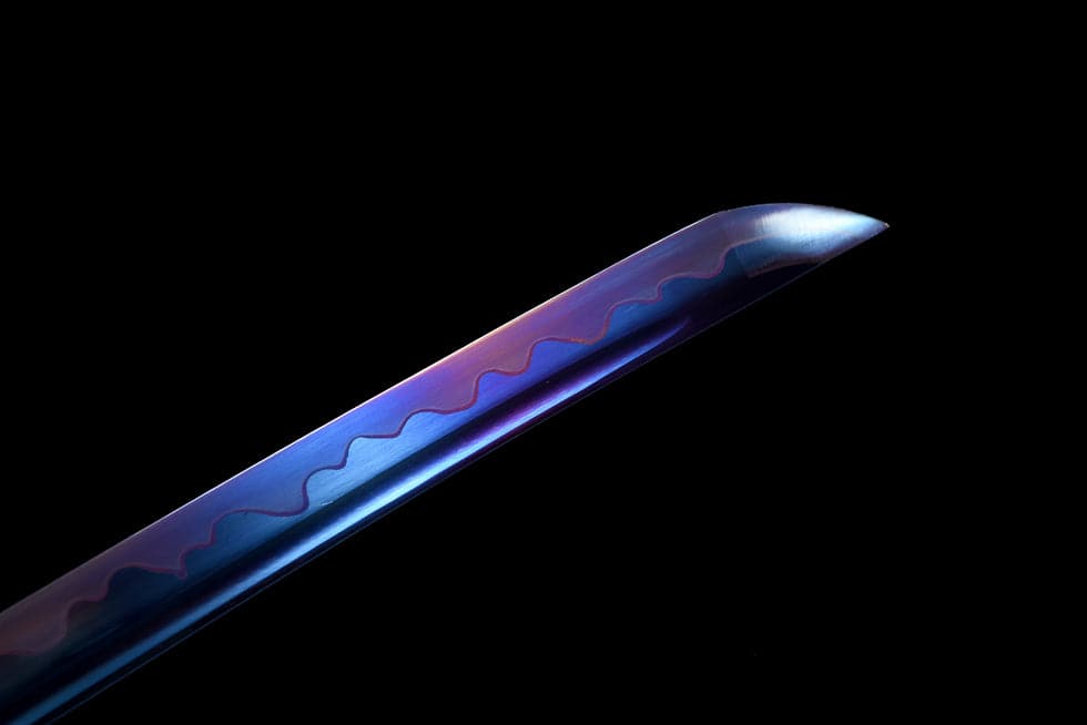 boxkatana Hand Forged Japanese Samurai Katana 9260 Spring Steel Blue Blade