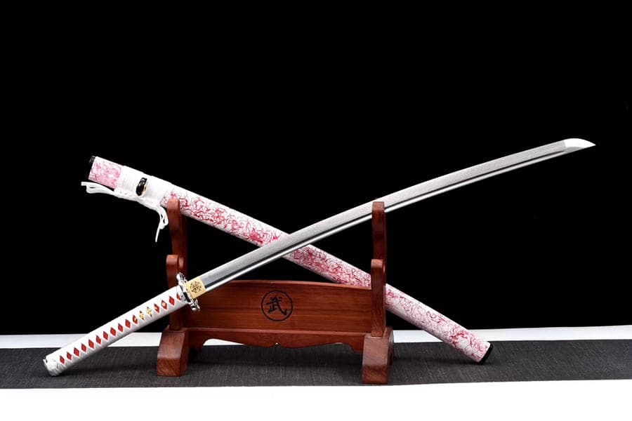 boxkatana Hand Forged Japanese Samurai Katana 璎珞 Damascus Steel Full Tang