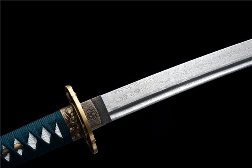 boxkatana Hand Forged Japanese Samurai Katana Sky Dome Pattern Steel Pure copper fine carving set