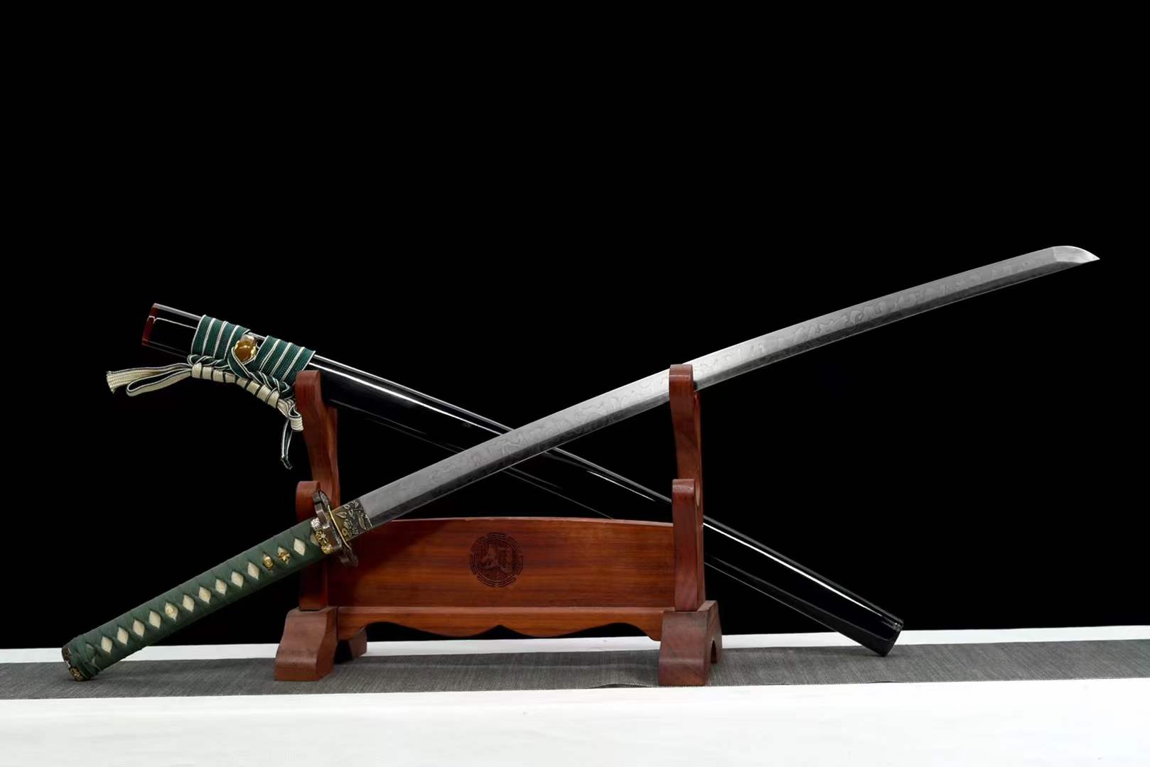 boxkatana Hand Forged Japanese Samurai Katana Wind Chimes T10 With Black Sheath
