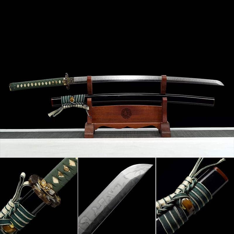 boxkatana Hand Forged Japanese Samurai Katana Wind Chimes T10 With Black Sheath