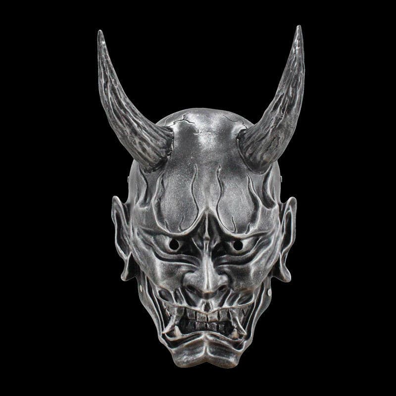 boxkatana Silver Hand-Made Japanese Hannya Ball COS Oni Mask