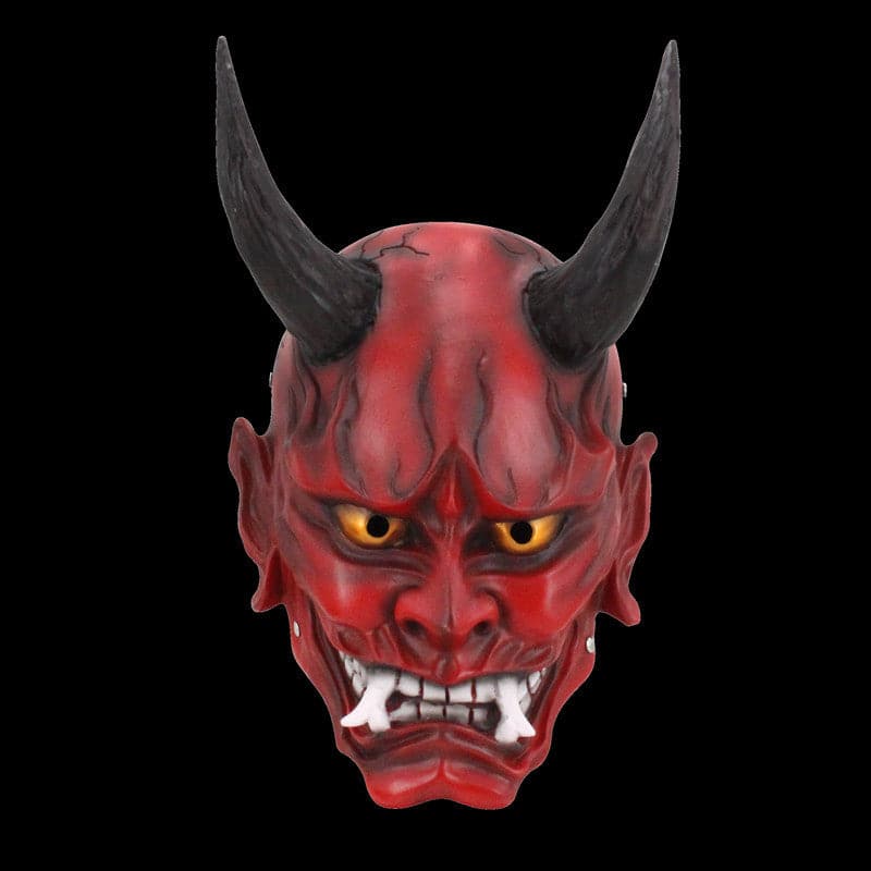 boxkatana Red Hand-Made Japanese Hannya Ball COS Oni Mask