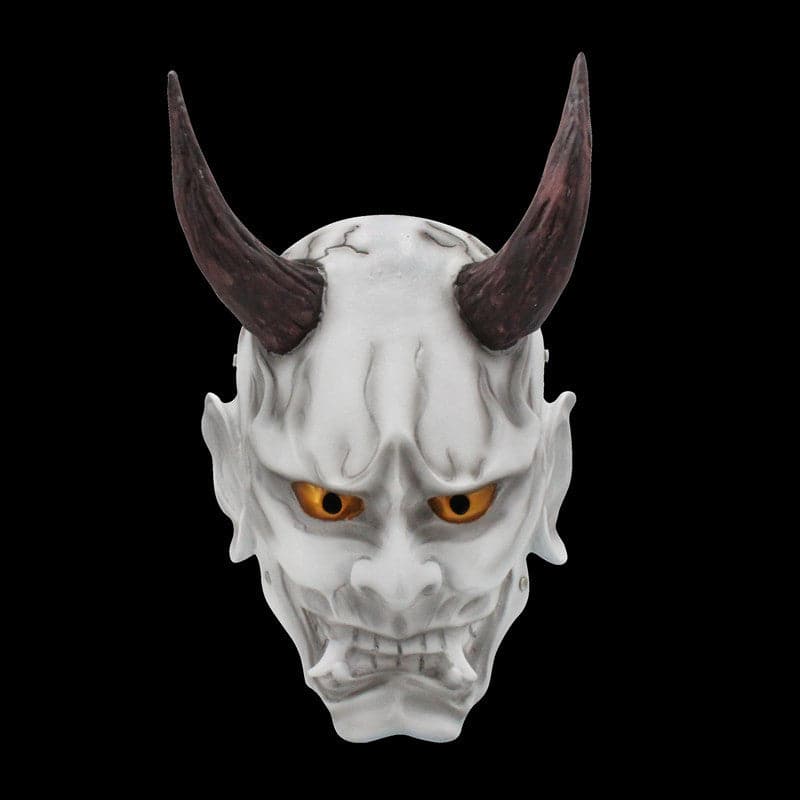 boxkatana White Hand-Made Japanese Hannya Ball COS Oni Mask