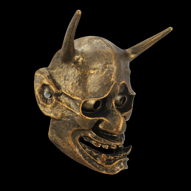 boxkatana Hand-Made Japanese Hannya Devil Sushi Resin Oni Mask