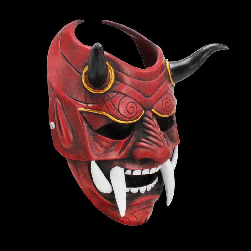 boxkatana Hand-Made Japanese Hannya Fangs Resin Oni Mask