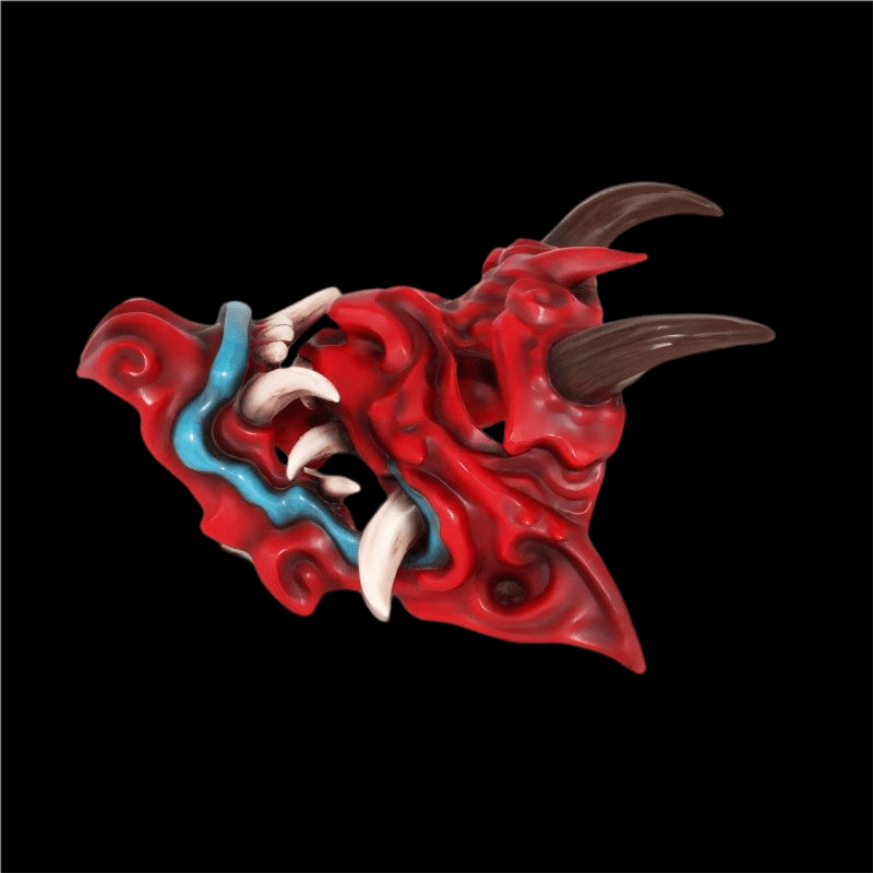 boxkatana Hand-Made Japanese Hannya Little Noodle Ghost Resin Oni Mask