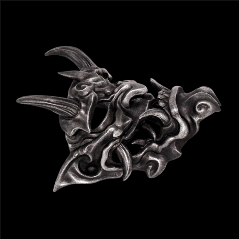 boxkatana Hand-Made Japanese Hannya Little Noodle Ghost Resin Oni Mask