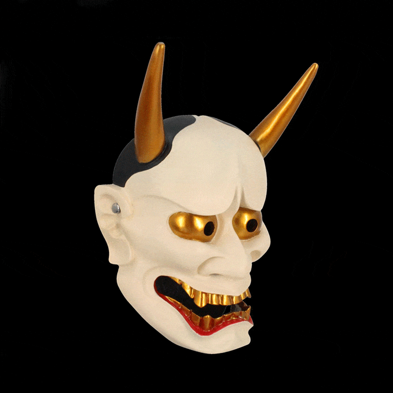 boxkatana Hand-Made Japanese Hannya Resin Oni Mask