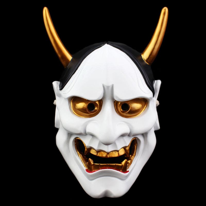 boxkatana White Hand-Made Japanese Hannya 凛凛蝶 Resin Oni Mask