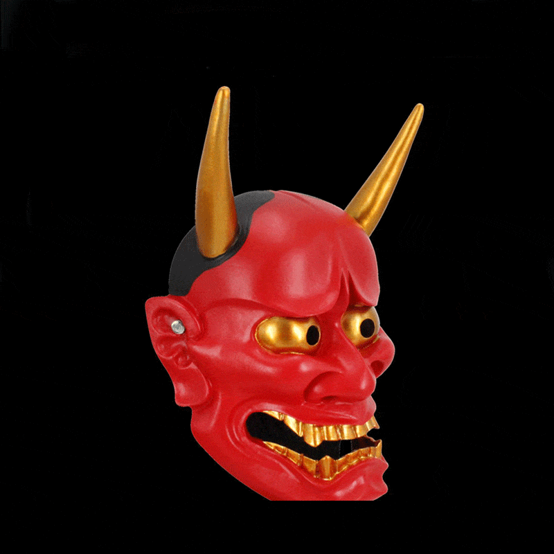 boxkatana Hand-Made Japanese Hannya Resin Oni Mask