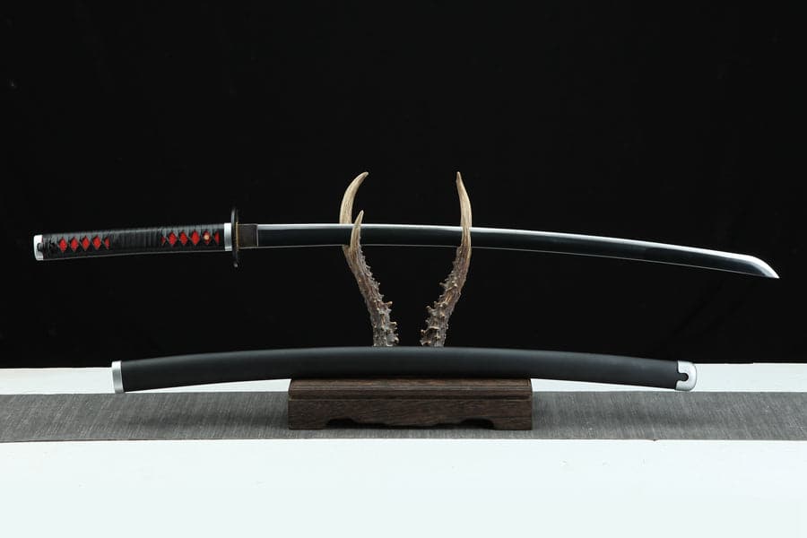 boxkatana Handmade Anime Demon Slayer Tanjiro Nichirin Sword 1045 High Carbon Steel Black