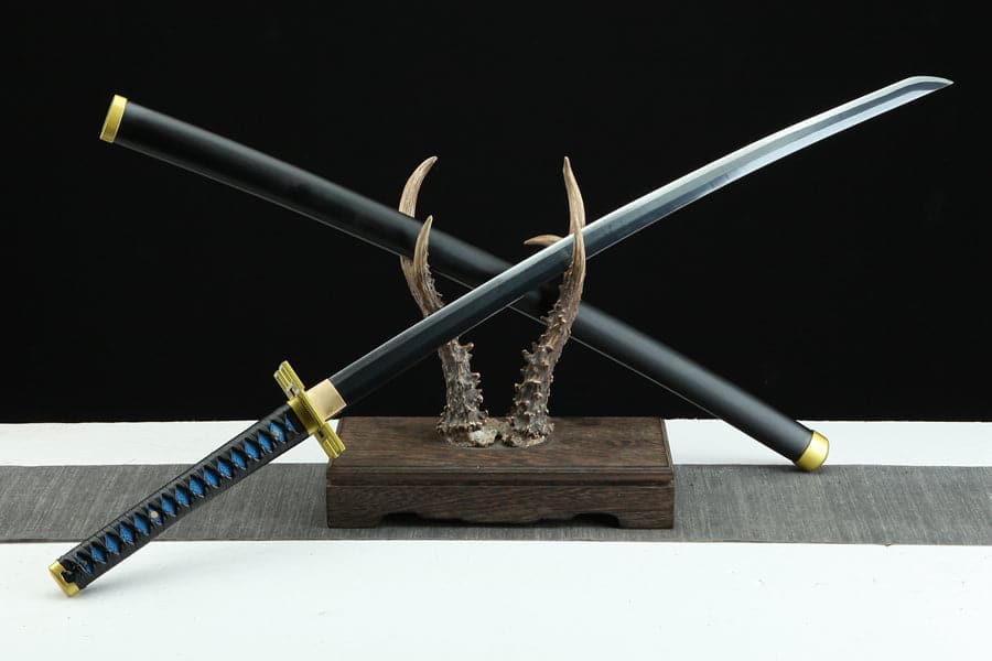 boxkatana Handmade Anime Katana Demon Slayer Muichiro Tokito Nichirin Sword 1045 High Carbon Steel Black