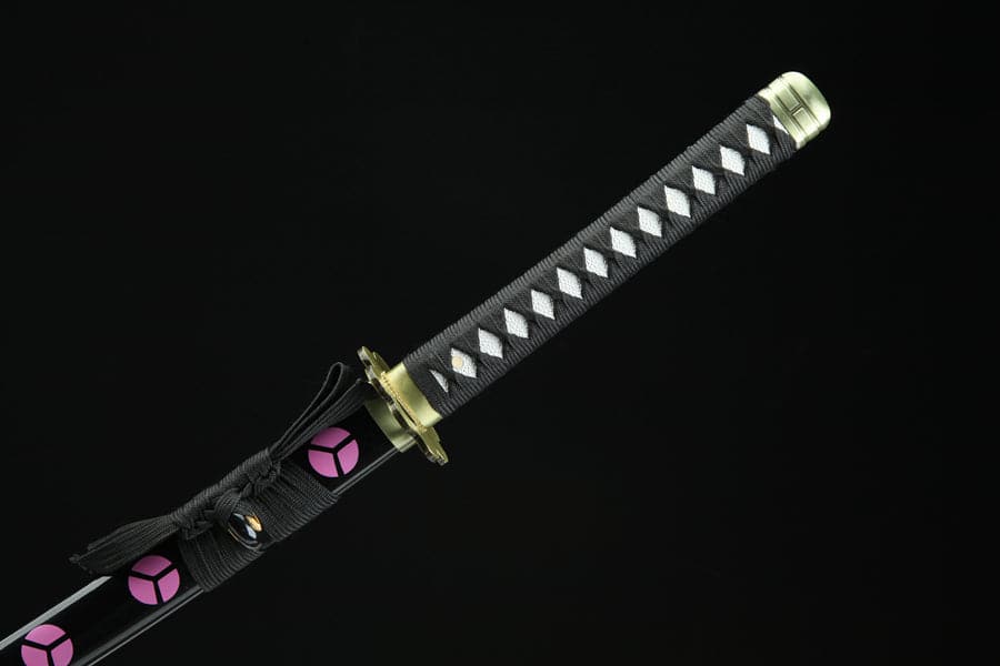 boxkatana Handmade Anime One Piece Roronoa Zoro's Shusui Katana Sword 1045 High Carbon Steel Red Black Blade