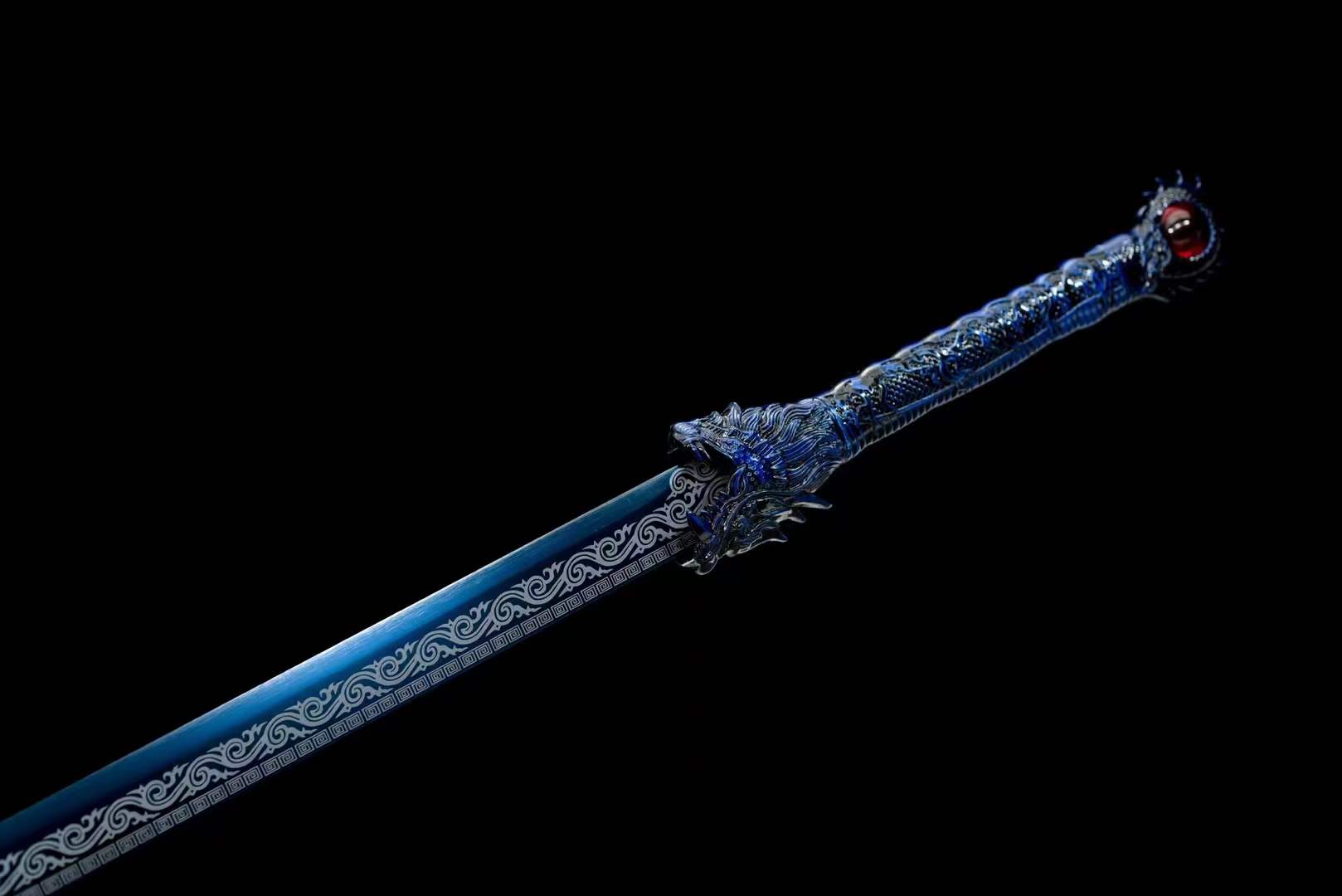 boxkatana Handmade Blue Flame High Manganese Steel Chinese Sword