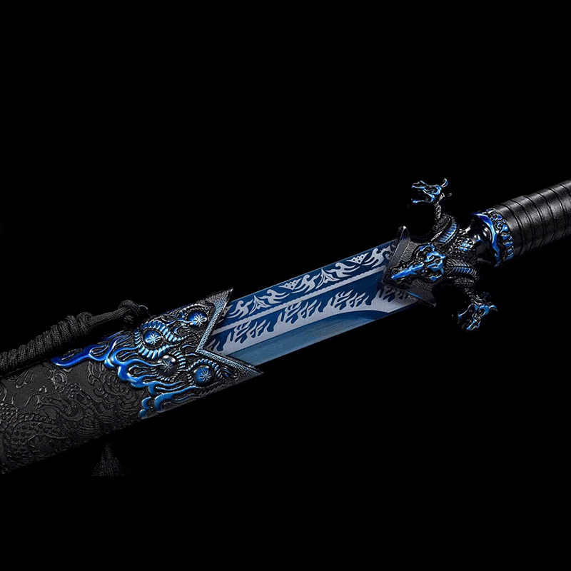 boxkatana Handmade Devil King Chinese Sword With Blue