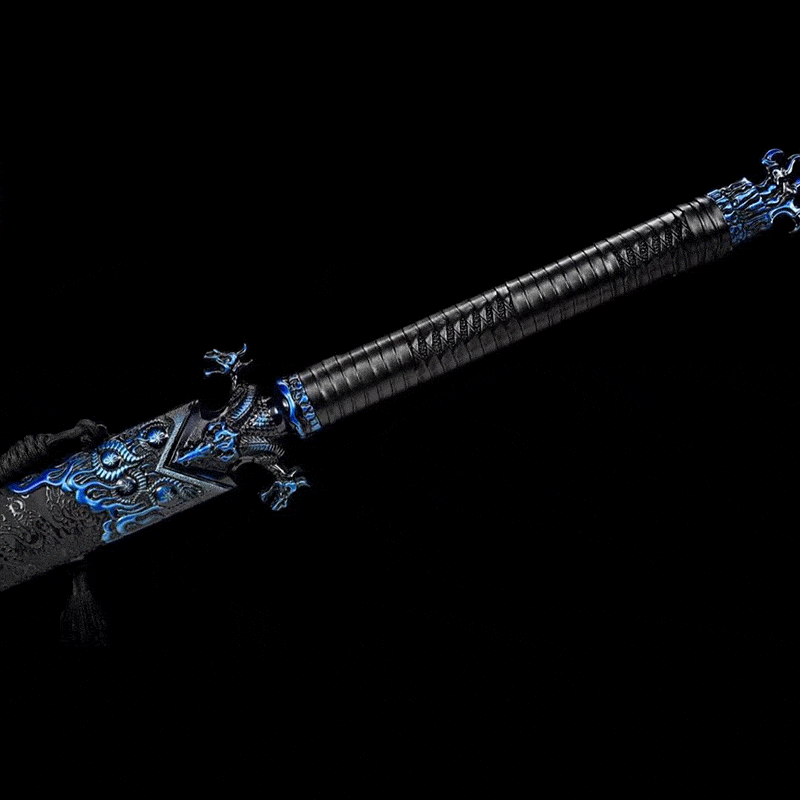 boxkatana Handmade Devil King Chinese Sword With Blue