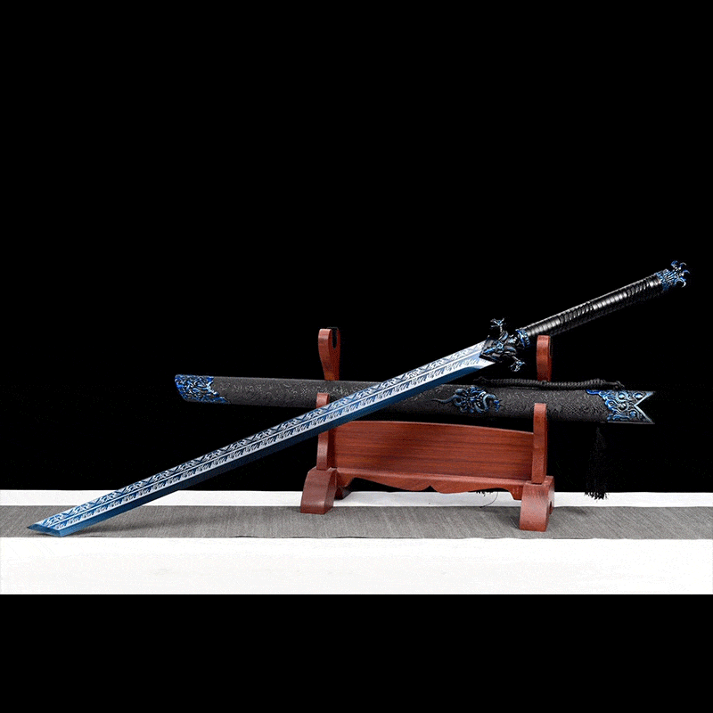 boxkatana Handmade Devil King Chinese Sword With Blue