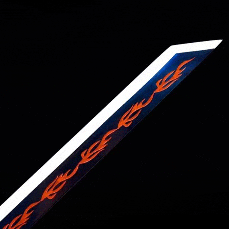 boxkatana Handmade Flame-Eating Wolf Fury Manganese Steel Chinese Sword