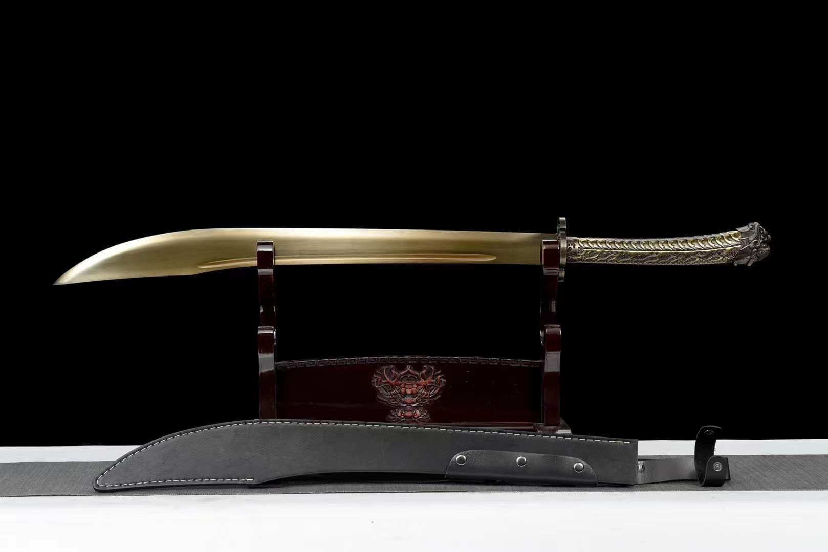 boxkatana Handmade Golden Dragon High Manganese Steel Chinese Sword