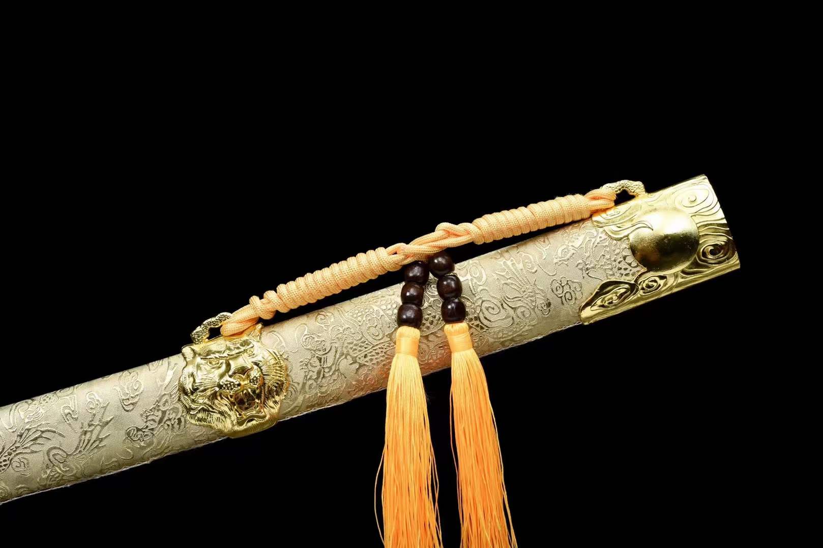 boxkatana Handmade Golden Tiger Chop Chinese Sword With Golden