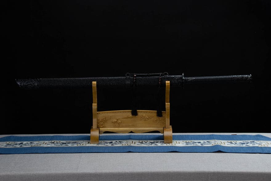 boxkatana Handmade High Carbon Steel Archaic Blood Dragon Tang Heng Sword
