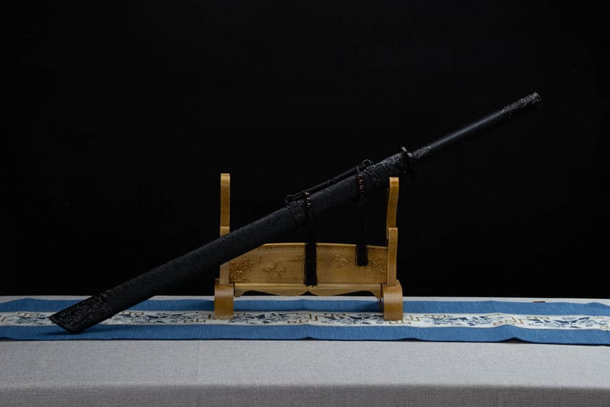boxkatana Handmade High Carbon Steel Archaic Blood Dragon Tang Heng Sword