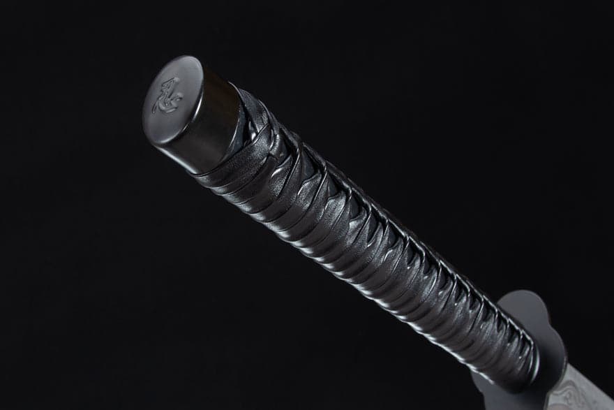 boxkatana Handmade High Manganese Steel Ink Dragon Chinese Sword With black Sheath