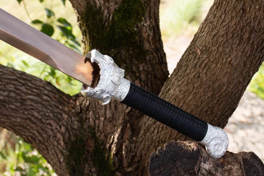 boxkatana Handmade High Manganese Steel Kim Snow Chinese Knife With Golden Blade