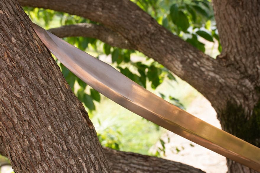 boxkatana Handmade High Manganese Steel Kim Snow Chinese Knife With Golden Blade