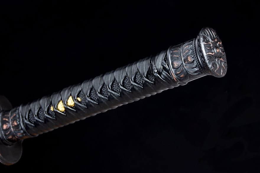 boxkatana Handmade High Manganese Steel Red Flame Chinese Sword With Red Blade