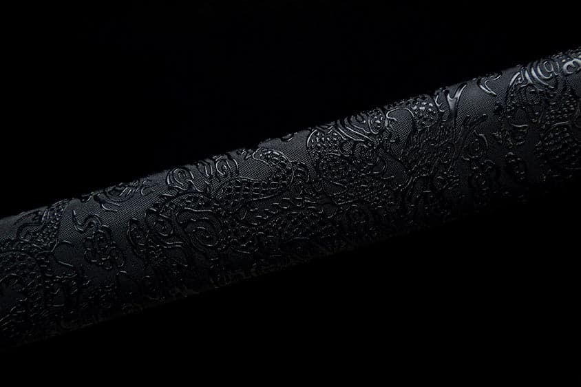 boxkatana Handmade High Manganese Steel Thorny Dire Wolf Chinese Sword With Black Sheath