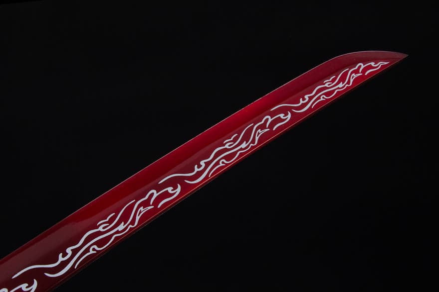 boxkatana Handmade High-performance Manganese steel Chinese Sword With Red Blade