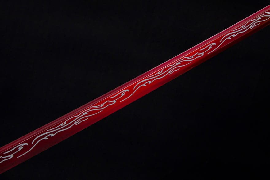 boxkatana Handmade High-performance Manganese steel Chinese Sword With Red Blade