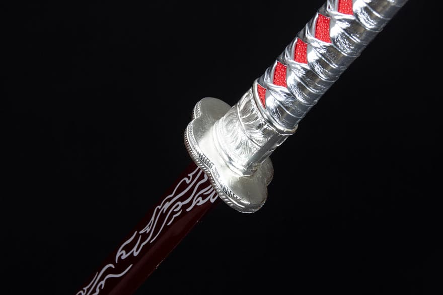 boxkatana Handmade High-performance Manganese steel Chinese Sword With Red Blade