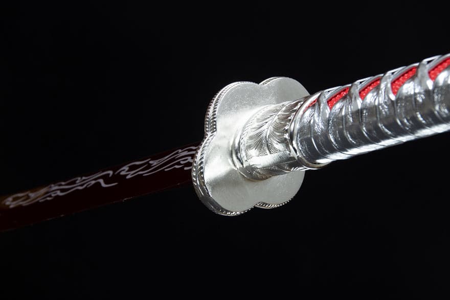 boxkatana Handmade High-performance Manganese steel Chinese Sword With Red Blade